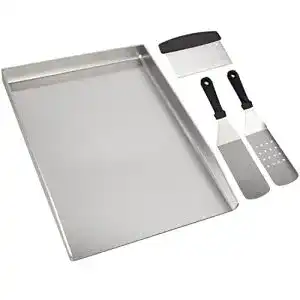 Edelstahl plancha well grill 30x40cm edelstahl grillplatte