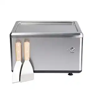 Eisplatte ultratec roll eismaschine bereitet leckeres eis