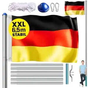 Fahnenmast monzana 65m seilzug bodenhuelse