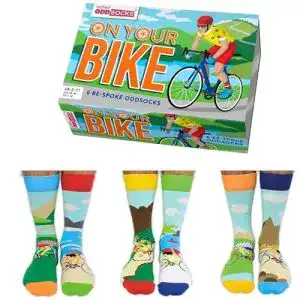 Fahrradsocken united oddsocks on your bike box 6 odd socken