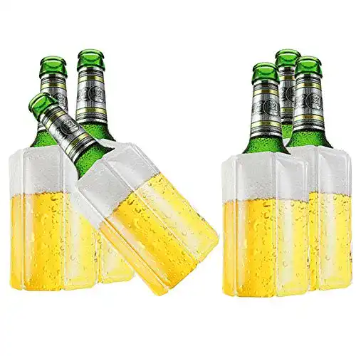 Flaschenkühler Manschette 6er Set für Bierflaschen im Bierdesign