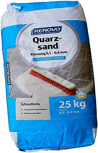 Fugensand 25 kg Quarzsand feuergetrocknet, Ø 0,1mm bis 04mm