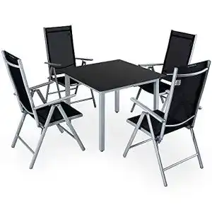 Gartentisch mit stuehlen casaria gartenmoebel set 4 stuehle