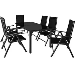Gartentisch mit stuehlen casaria gartenmoebel set 6 stuehle