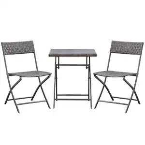 Gartentisch mit stuehlen outsunny bistroset polyrattan 3tlg