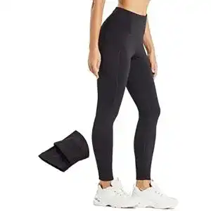 Gefuetterte leggings comallan damen winter thermo leggings