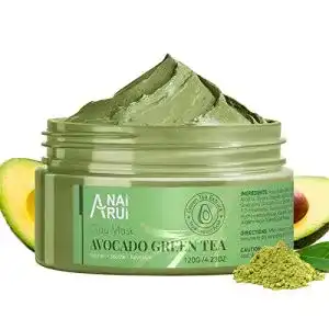 Gruentee maske anairui tonerde gesichtsmaske mit avocado