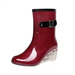 Gummistiefel damen lvrao frauen absatzschuhe stiefel