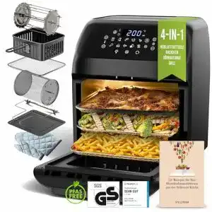 Heissluftofen stillstern heissluftfritteuse 12l mit led touchscreen
