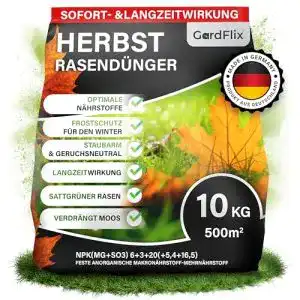 Herbstrasenduenger gardflix langzeitwirkung 10kg sack fuer 500qmc2b2