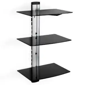 Hifi rack tectake wandregal glasregal tv wandhalterung