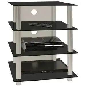 Hifi rack vcm hifi moebel rack schrank phono regal alu glas