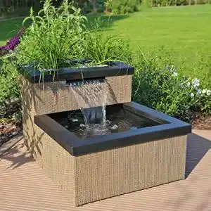 Hochteich clgarden miniteich mtws1 mit wasserfall led