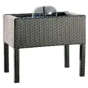 Hochteich heissner rattan terrassenteich schwarz einheitsgroesse
