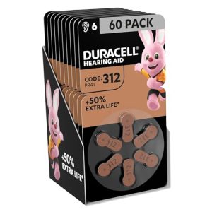 Hörgerätebatterien Duracell Größe 312, 60er Pack