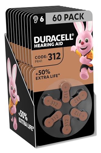 Hörgerätebatterien Duracell Größe 312, 60er Pack