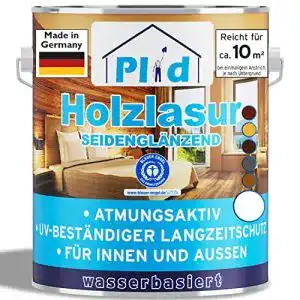 Holzschutzgel plid holzlasur innen aussen weiss 075l
