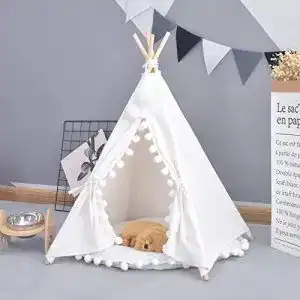Hundezelt little dove dog teepee tent house and tent with lace