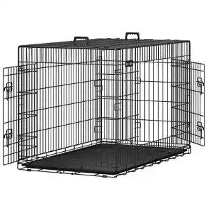 Hundezwinger feandrea hundekaefig klappbar mit 2 tueren