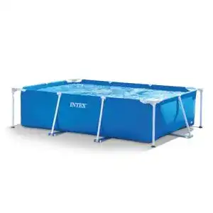 Intex pool intex rectangular frame pool blau 300 x 200 x 75 cm