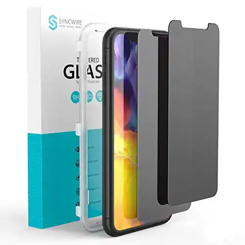 Syncwire Sichtschutz Panzerfolie für iPhone 11 und XR – 2 Stück