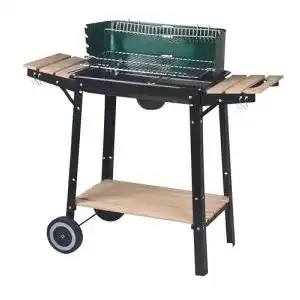 Jamestown holzkohlegrill aro holzkohle grillwagen stahl holz 1