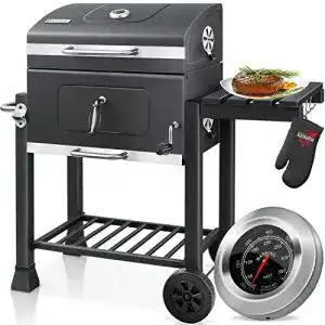 Jamestown holzkohlegrill kesser grill grillwagen xl
