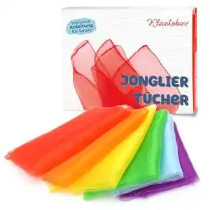 Jongliertuecher kleintober premium bunte chiffontuecher