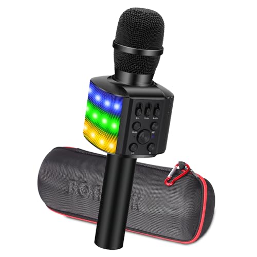 Karaoke-Mikrofon BONAOK Karaoke Mikrofon Led, 4-in-1