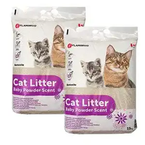 Katzen klumpstreu flamingo samore 2x15 kg flamingo