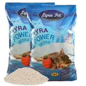 Katzen klumpstreu lyra pet 2 x 15 liter lyra power ultra