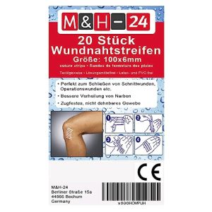Klammerpflaster M&H-24 20er Set Wundnahtstreifen-Strips