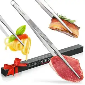 Kochpinzette schmiedwerk grillzange edelstahl 45cm grillen