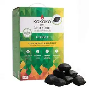 Kokos briketts mcbrikett kokoko eggs premium grillkohle 8 kg