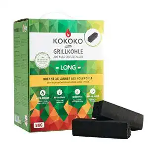 Kokos briketts mcbrikett kokoko long premium grillkohle 8 kg