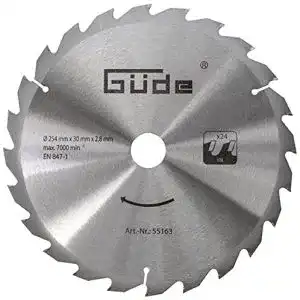 Kreissaegeblatt 254x30 mm guede 55163 holzsaegeblatt hm