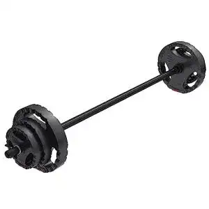 Langhantel gorilla sports set 20 kg inkl hantelscheiben