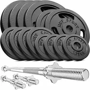 Langhantel hs hop sport hop sport guss hantelset mit stange 1
