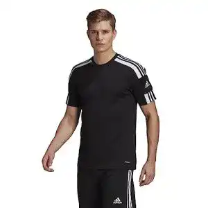 Laufshirt adidas herren squadra 21 jersey black white m