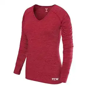 Laufshirt tca damen elle langarm v ausschnitt sportshirt