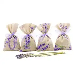 Lavendelsaeckchen gerueche kueche 4 stueck beige lila