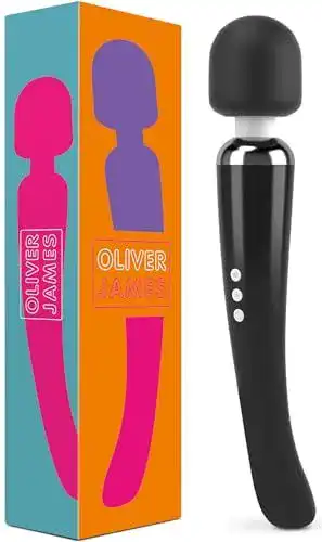 Oliver James Personal Massager – Kabelloser Massagestab mit 20 Vibrationsmodi