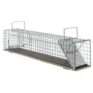 Marderfalle 123jagd 80x15x19cm mit holzboden kaninchenfalle