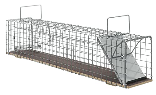 Marderfalle 123jagd 80x15x19cm mit Holzboden Kaninchenfalle