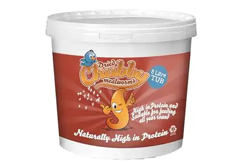 Getrocknete Mehlwürmer für Wildvögel, 5 Liter