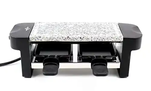 Mini-Raclette Küchenprofi Hot Stone Duo mit Steinplatte für zwei Personen