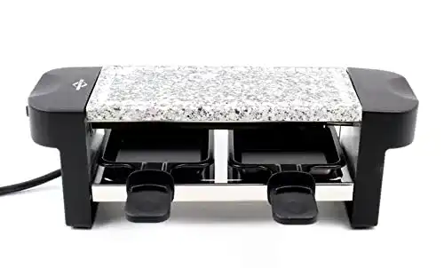 Mini-Raclette Küchenprofi Hot Stone Duo mit Steinplatte für zwei Personen