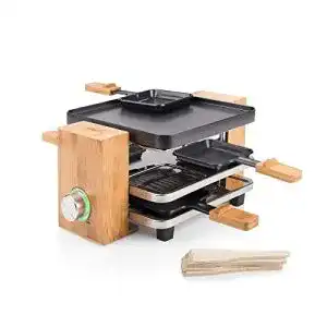 Mini raclette princess raclette grill in bambusausfuehrung