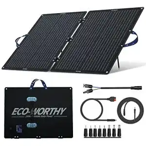 Mobile solaranlage eco worthy 100w solarpanel faltbar