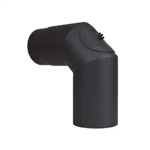 Ofenrohr lanzzas bogen 90 mit tuer im durchmesser o 120 mm